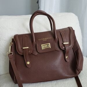 Victor & Hugo Paris Brown Leather Satchel
